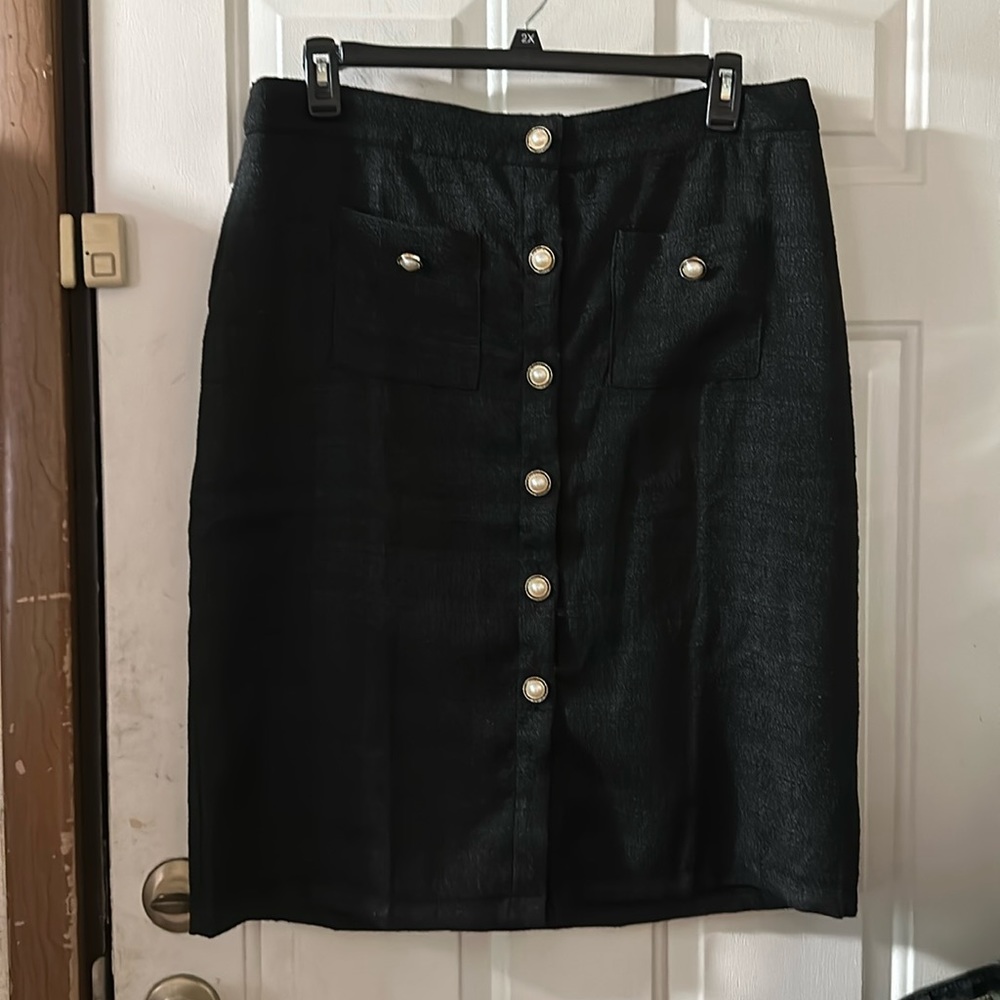 NY COLLECTION PLUS SIZE SKIRT: BLACK: NEW WITH TAGS: SIZE 1X